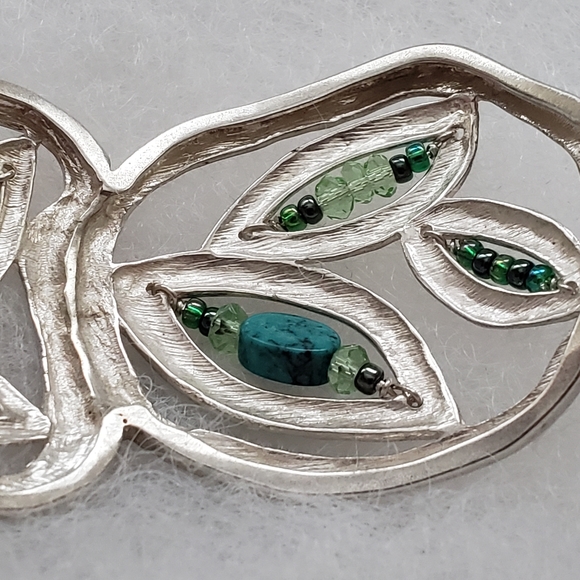 Silpada Sterling Silver Turquoise 'Garden Party' Cuff Bracelet B2182 - Picture 9 of 16